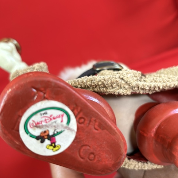 Walt DISNEY MICKEY MOUSE SANTA SUIT FABRIC MACHE -  8" Vintage - Picture 7 of 8